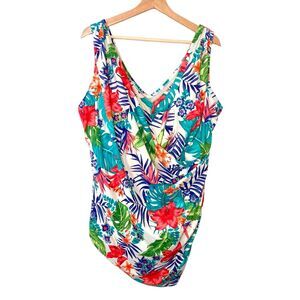 Swimsuits for All Plus Size 28 Floral Tropical Bikini Bottom Swimwear